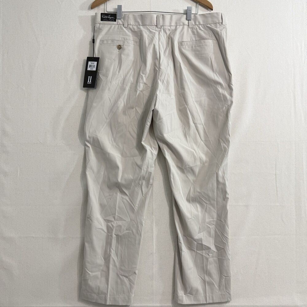 NWT Walter Hagen Mens 38x30 Golf Pants Stretch HydroDri Performance Beige
